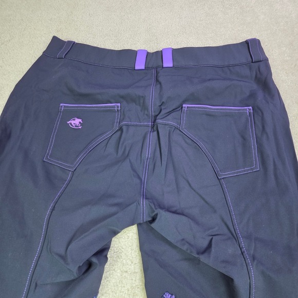 Piper by SmartPak Women's Navy Purple Riding Breeches Equestrian Pants Size 44R - Picture 2 of 8